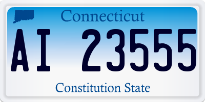 CT license plate AI23555