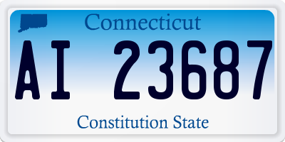 CT license plate AI23687
