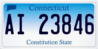 CT license plate AI23846