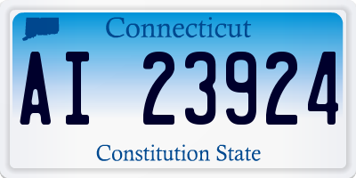 CT license plate AI23924