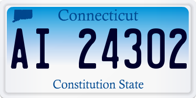 CT license plate AI24302