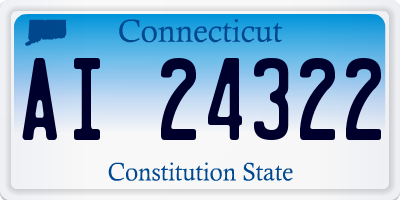 CT license plate AI24322