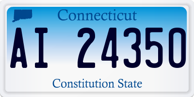 CT license plate AI24350