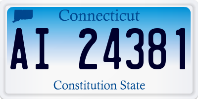 CT license plate AI24381