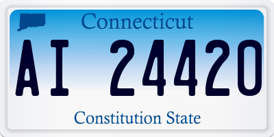 CT license plate AI24420