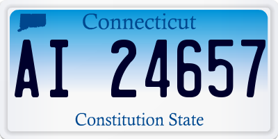 CT license plate AI24657