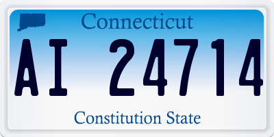 CT license plate AI24714