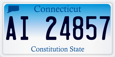 CT license plate AI24857