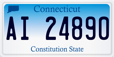 CT license plate AI24890