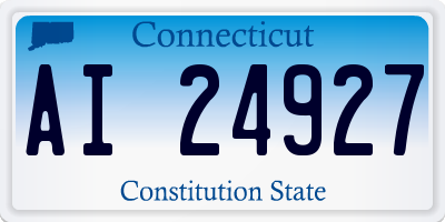CT license plate AI24927