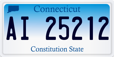 CT license plate AI25212