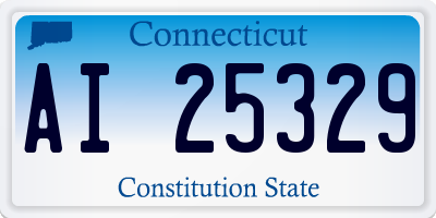 CT license plate AI25329
