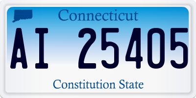 CT license plate AI25405