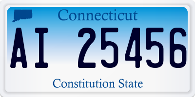 CT license plate AI25456