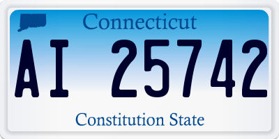 CT license plate AI25742