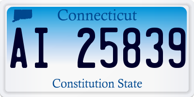 CT license plate AI25839