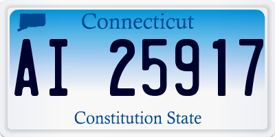 CT license plate AI25917
