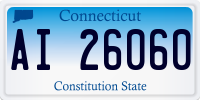 CT license plate AI26060