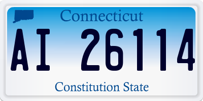 CT license plate AI26114