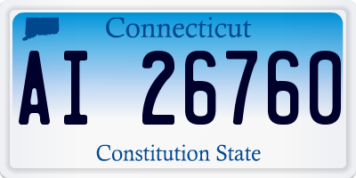 CT license plate AI26760
