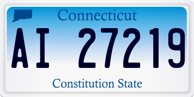 CT license plate AI27219