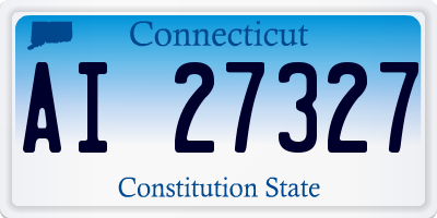 CT license plate AI27327