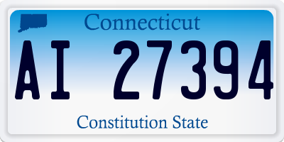 CT license plate AI27394