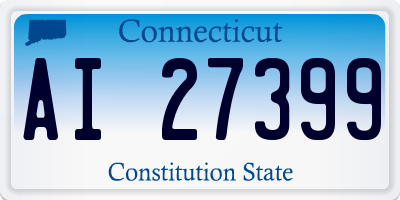 CT license plate AI27399
