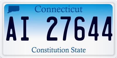 CT license plate AI27644