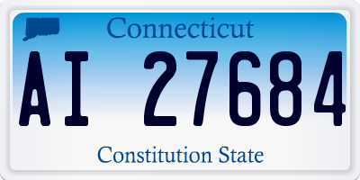 CT license plate AI27684