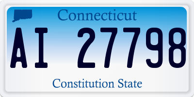 CT license plate AI27798