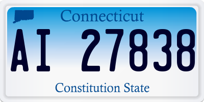 CT license plate AI27838