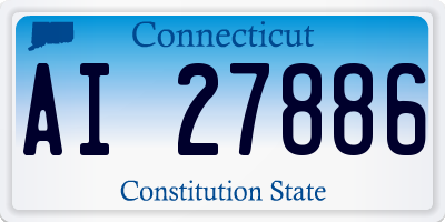 CT license plate AI27886