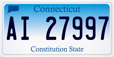 CT license plate AI27997