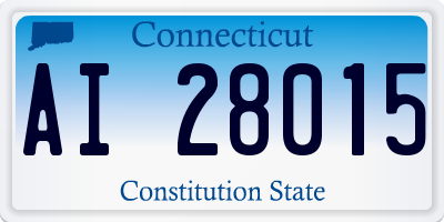 CT license plate AI28015
