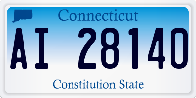 CT license plate AI28140