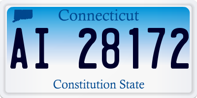 CT license plate AI28172