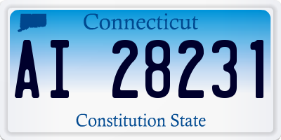 CT license plate AI28231