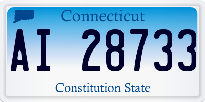 CT license plate AI28733