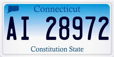 CT license plate AI28972