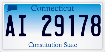 CT license plate AI29178