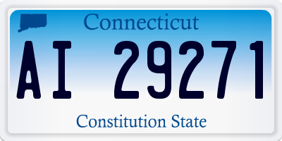 CT license plate AI29271