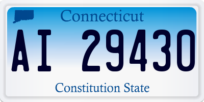 CT license plate AI29430