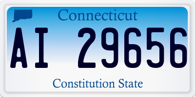 CT license plate AI29656