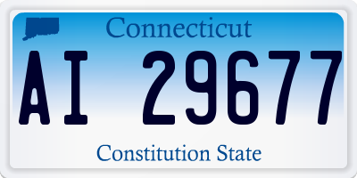 CT license plate AI29677