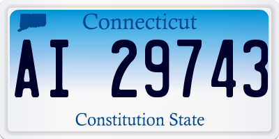 CT license plate AI29743