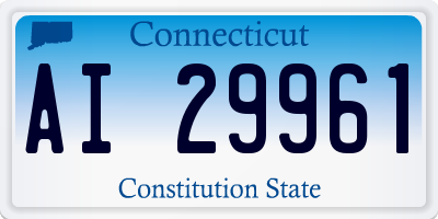 CT license plate AI29961