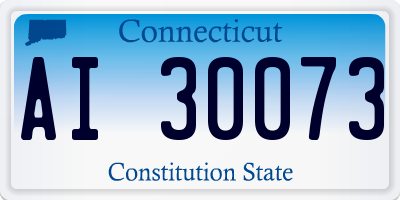 CT license plate AI30073