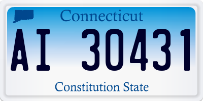 CT license plate AI30431