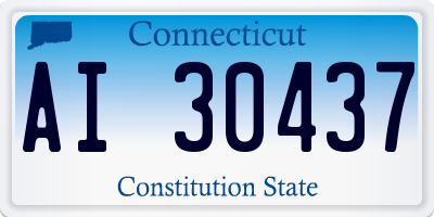 CT license plate AI30437
